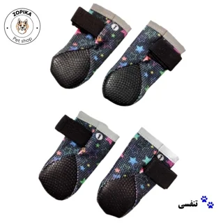 پشت پاپوش تنفسی سگ تادو طرح ستاره با کفی مقاوم و تهویه مناسب پنجه سگ